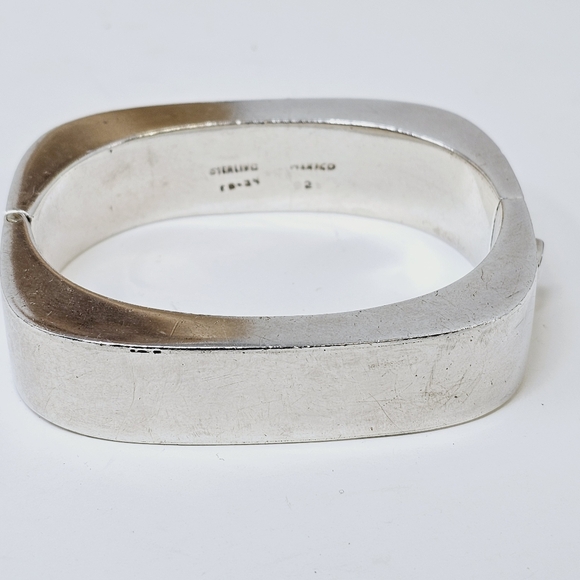 Sterling Silver Bangle Cuff Bracelet - Picture 12 of 12
